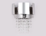 Настенный светильник с хрусталем TR5250/2 SL/CL серебро/прозрачный E14/2 max 40W 270*240*150