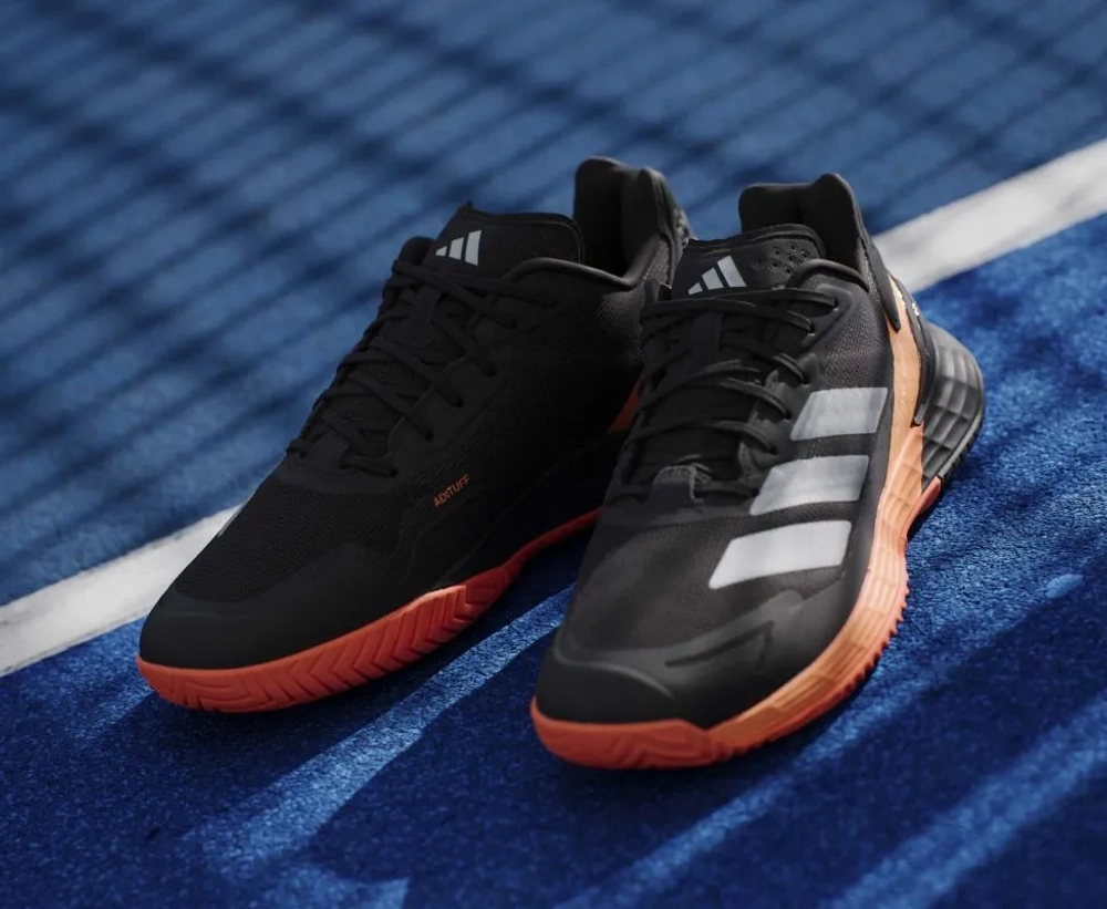 Теннисные кроссовки Adidas Defiant Speed 2 M - core black/core black/lucid orange
