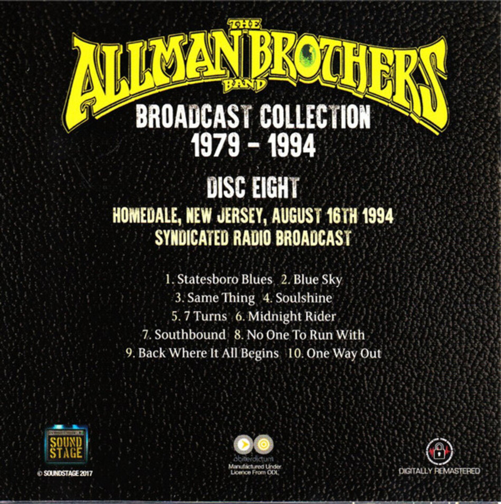 The Allman Brothers Band / Broadcast Collection 1979 - 1994 (8CD)