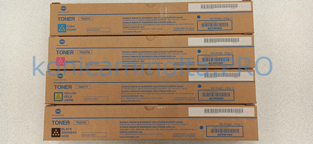 Тонер TN-227K Konica Minolta оригинальный черный 50% ACVH15H