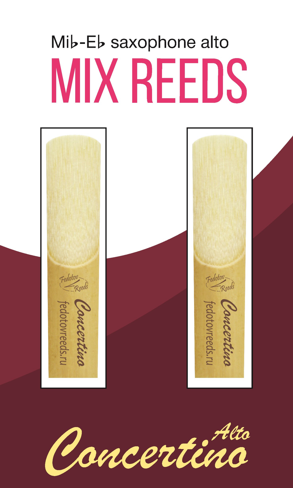 Микс из 2-х тростей для альт саксофона Концертино