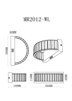 Настенные светильник хрусталь светодиодный MyFar Irina MR2012-WL