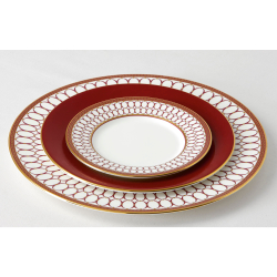 Тарелка десертная 18см Wedgwood Ренессанс красная