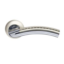 Ручка дверная ARMADILLO LIBRA LD26 SN/CP-3 матовый никель/хром (кв. 8х140) /31861/