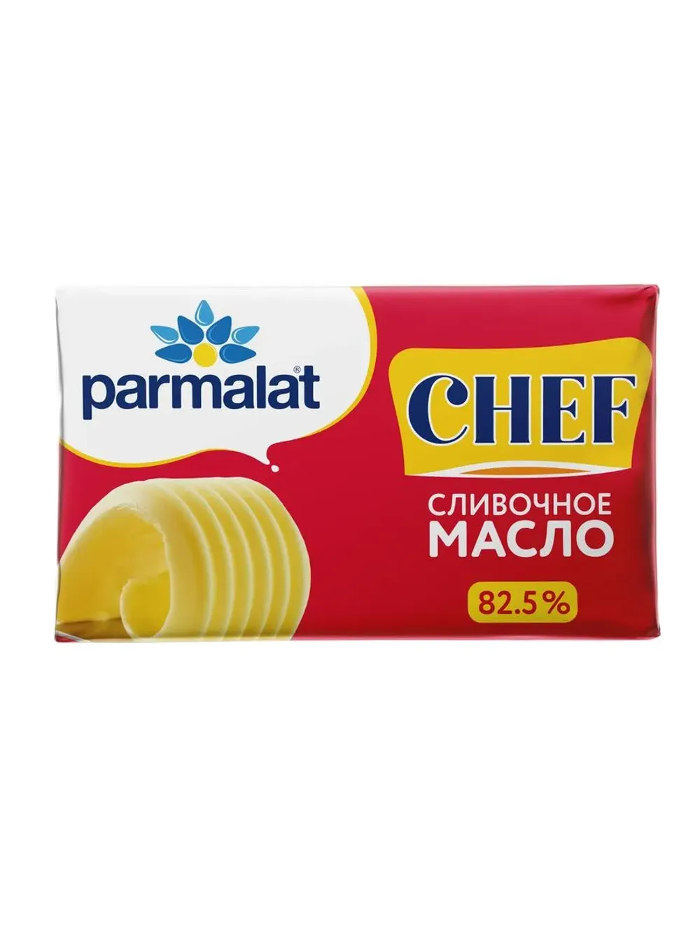 Масло сладко-сливочное Parmalat Chef несоленое 82,5% 10х180г Foil