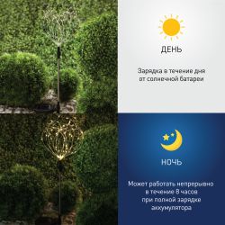 Светильник уличный ЭРА ERAUF024-01 на солнечной батарее Фейерверк | Садовые декоративные светильники