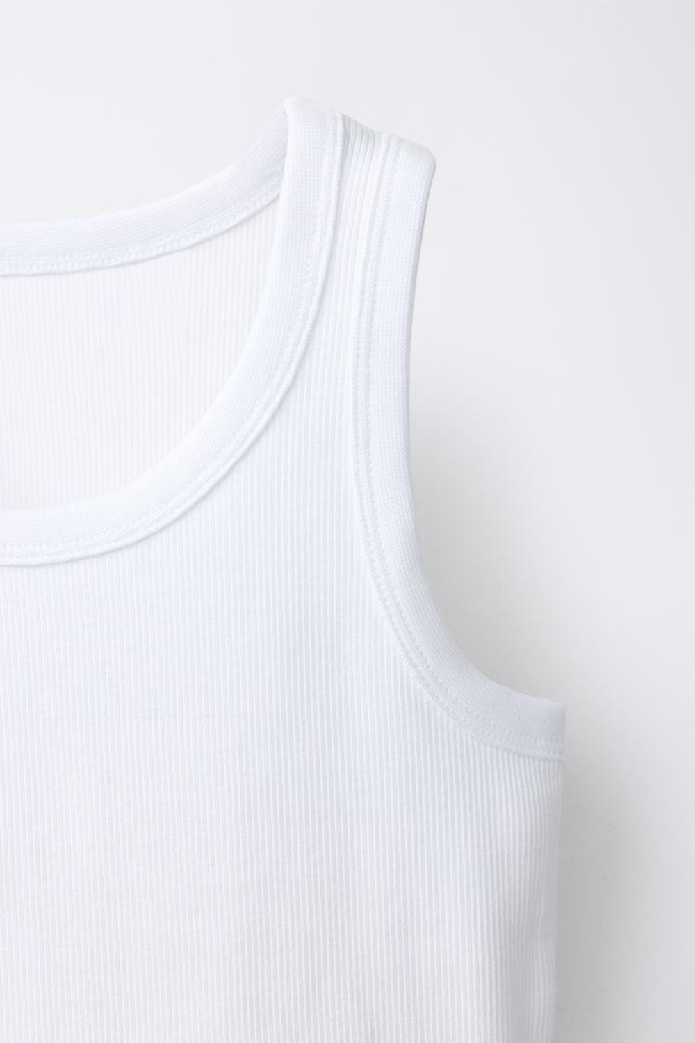 ZARA ТОП В РУБЧИК, БЕЛЫЙ