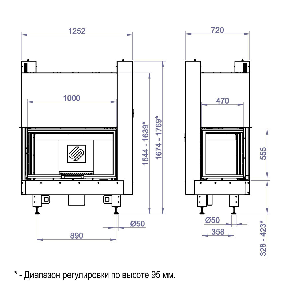 КАМИННАЯ ТОПКА CFL 1000W (STAV)