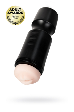 Мастурбатор A-Toys by TOYFA Denna, рот, TPE, черный, 24 см, 7,6 см
