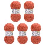 Пряжа Alize (Ализе) Softy Mega / уп.5 мот. по 100 г, 70м, 691 терракотовый