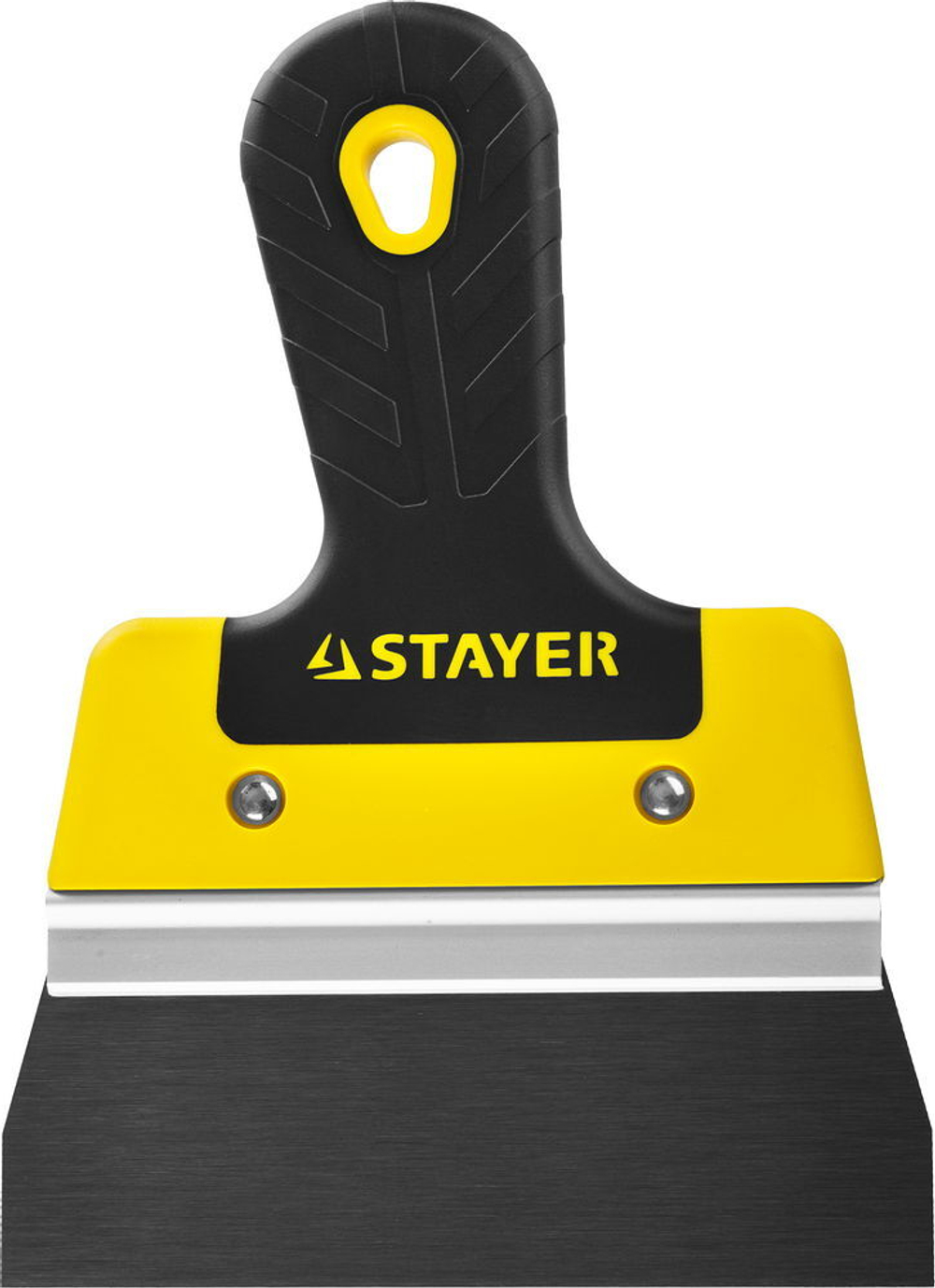 STAYER PROFlat, 150 мм, усиленная алюминиевая направляющая, двухкомпонентная ручка, анодированный, фасадный шпатель, Professional (10045-15)