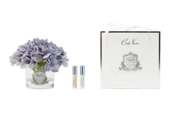 Hydrangeas BlueБукет гортензий Cote Noire Голубой / Прозрачный
