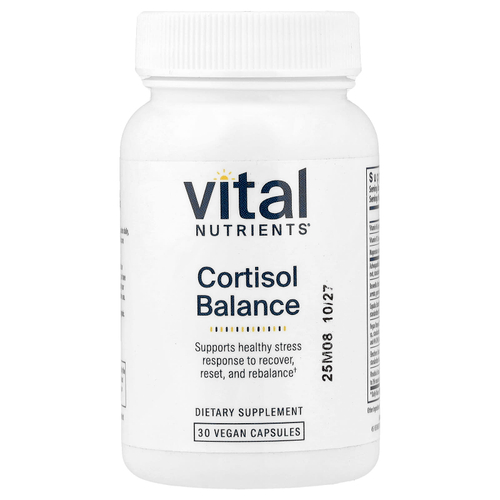 Vital Nutrients, Cortisol Balance, 30 веганских капсул