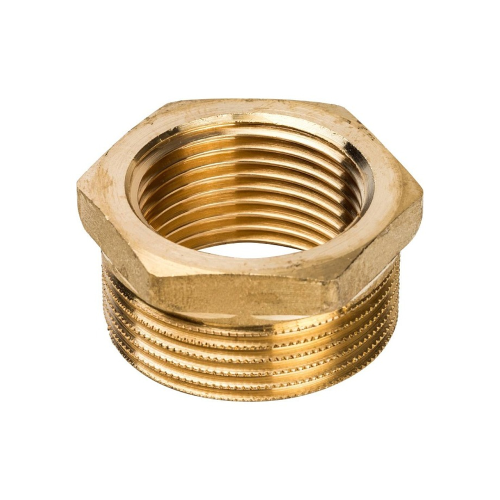 Футорка STOUT SFT 0028 - 1"1/4 x 1" (для стальных труб, латунь без покрытия)