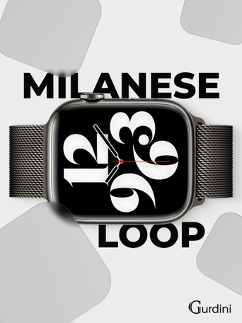 Ремешок Gurdini Milanese Loop (миланский сетчатый-13) Apple Watch 38mm/40mm Gray