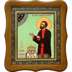 Тимофей Кучеров мученик. Икона на холсте.