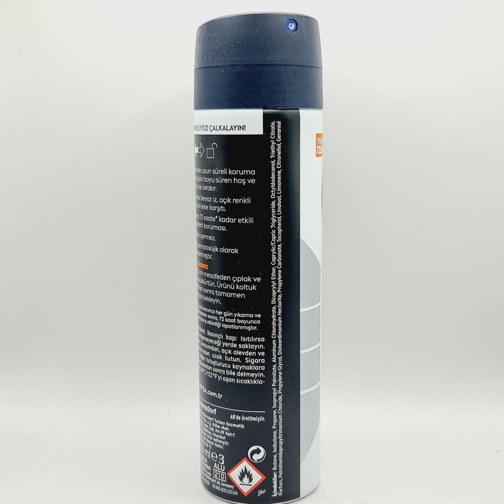 NIVEA men  антиперсперант Black & White Invisible Strong  спрей 150 мл (Германия)
