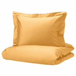 Комплект постельного белья IKEA LUKTJASMIN (ЛЮКТЭСМИН), Двуспальный, Желтый, 240x220, 50x80 см