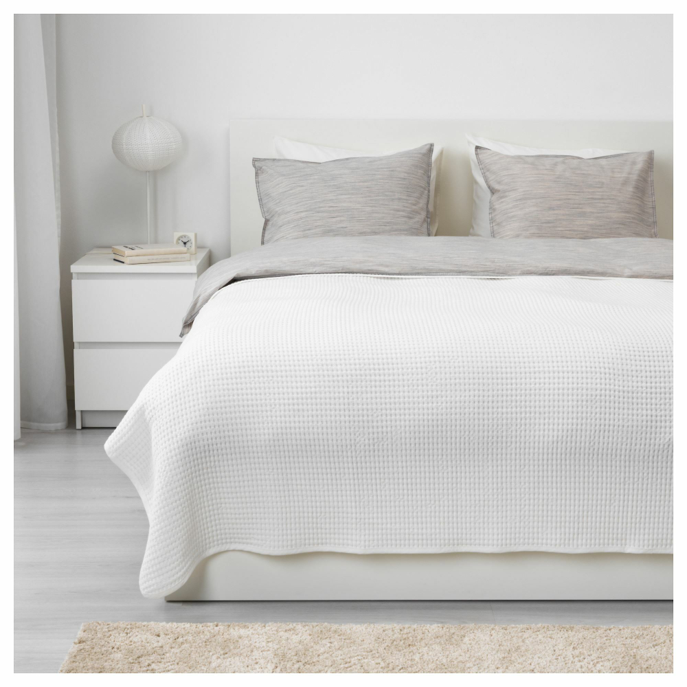 Покрывало IKEA VARELD (ВОРЕЛЬД), Белый, 230x250 см