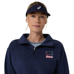 Женская теннисная куртка Asics Court Core Graphic Half Zip - midnight