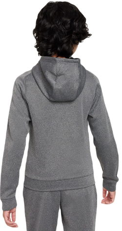 Кофта для мальчика теннисная Nike Therma-FIT Full-Zip Hoodie - black/white
