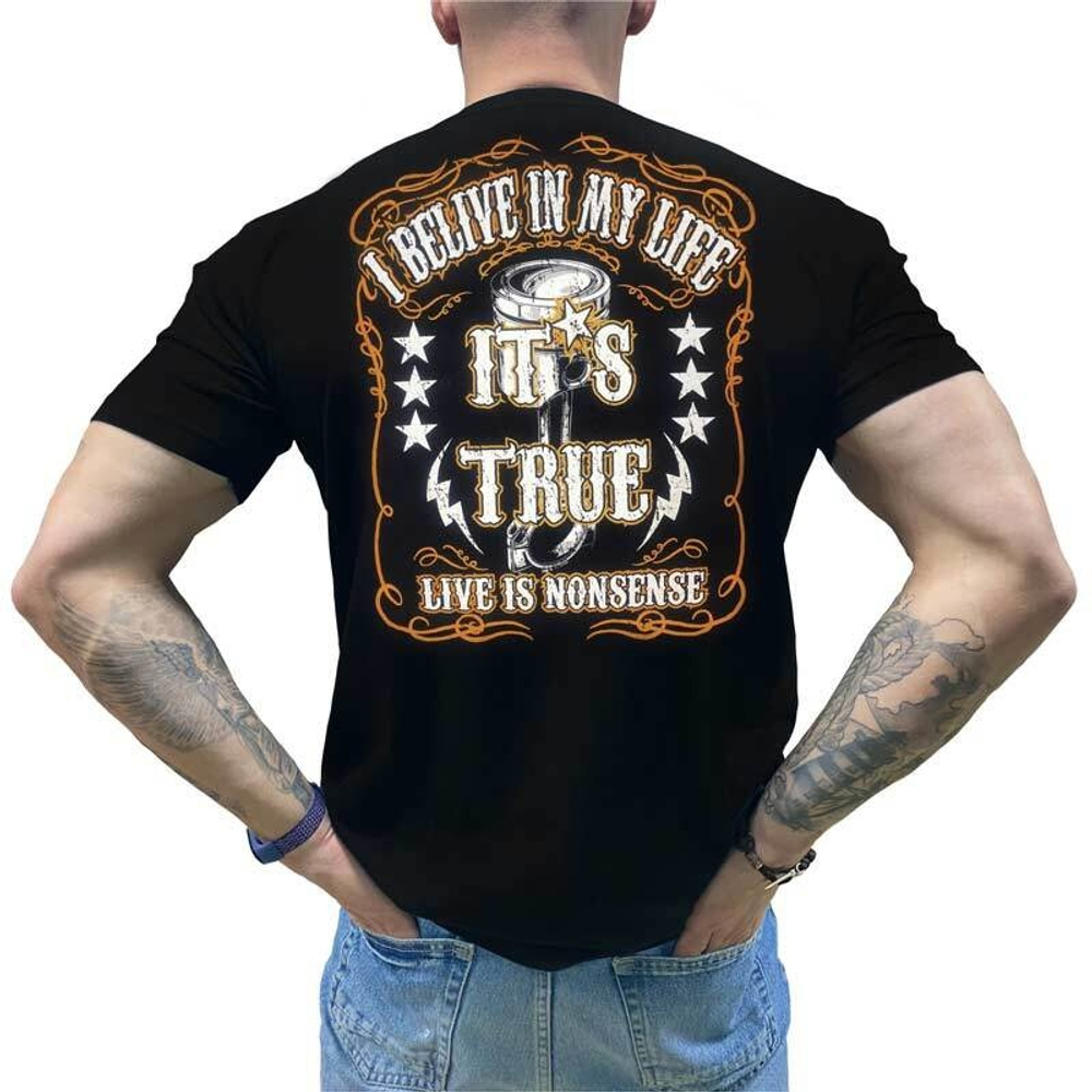 Футболка Franky Mouse Outlaw Biker (колесо с крыльями) (S / черный)
