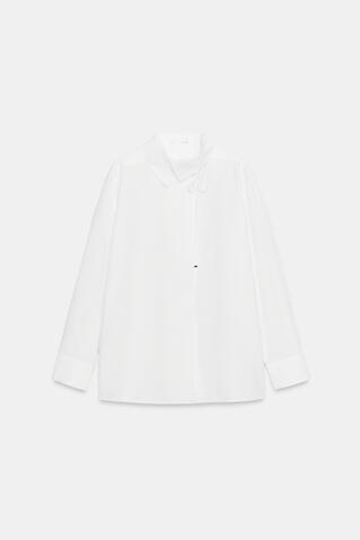 ZARA РУБАШКА ОВЕРСАЙЗ — ZW COLLECTION, БЕЛЫЙ