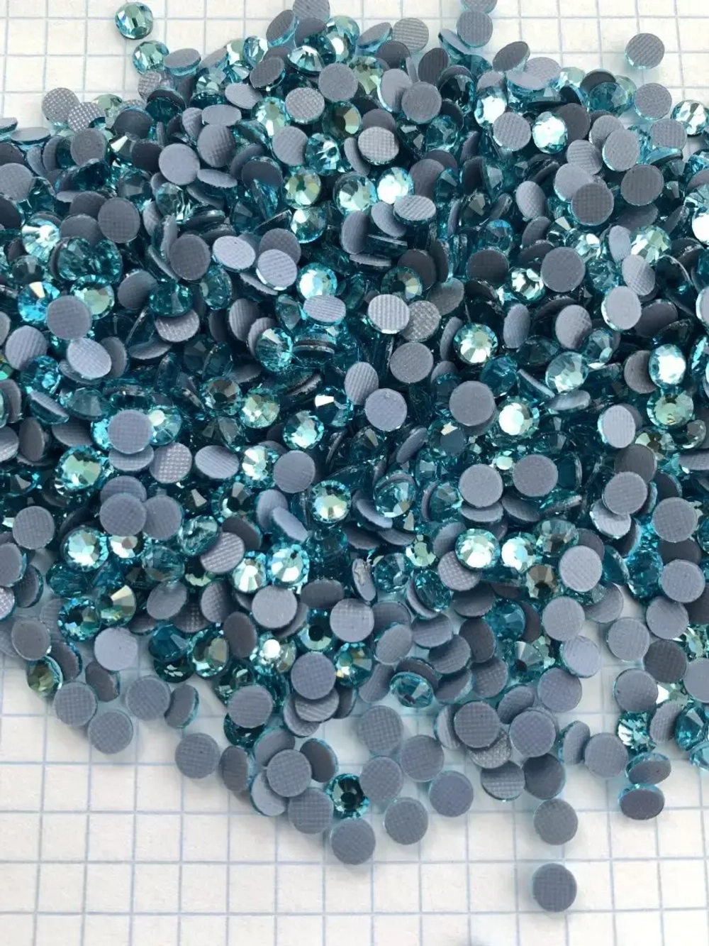 Стразы термоклеевые стекло ss20 Aquamarine