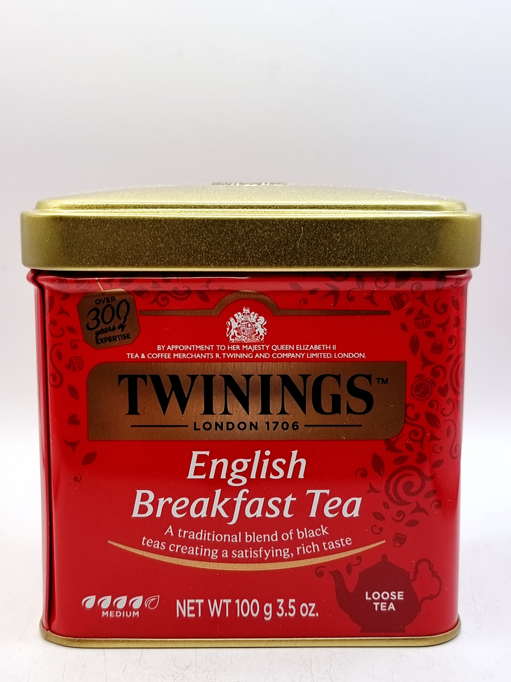 Чай черный Twinings "English Breakfast Tea" листовой в жестяной банке, 100 г (из Финляндии)