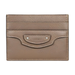 Balenciaga Grain Calfskin Card Holder, Crossbody Bag Unisex Brown
