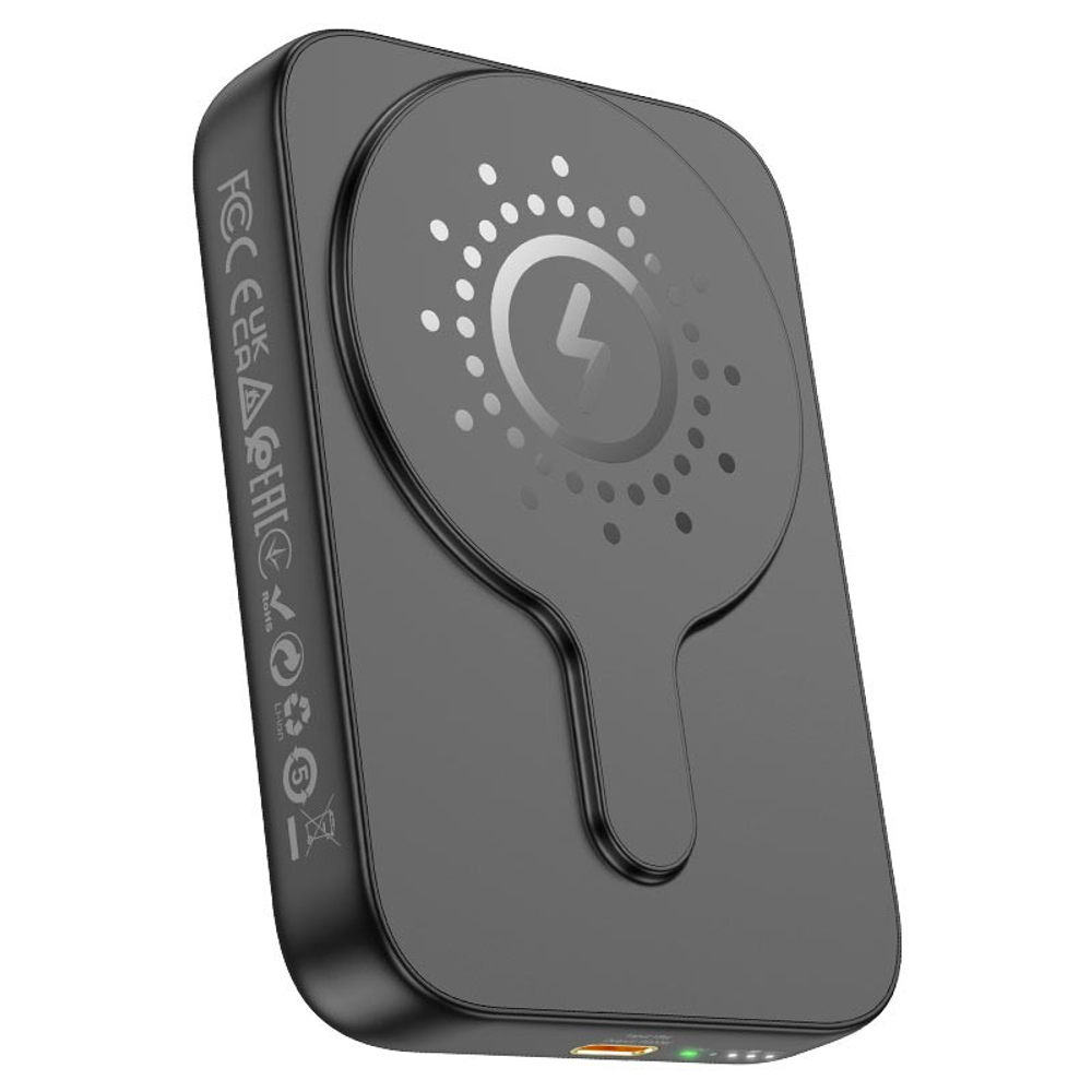 Powerbank с беспроводной зарядкой Hoco J117A Magnetic Wireless 10000mAh 20W чёрный