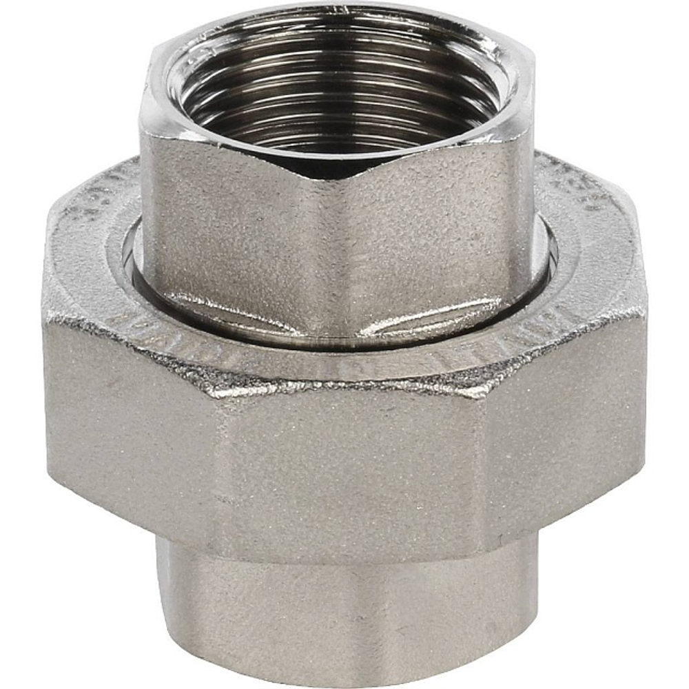 Соединение быстроразъемое (американка) STOUT SFT 0034 - 3/4" (ВР/ВР, латунь никелированная, металл по металлу)