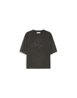 Мужская футболка с коротким рукавом, нашивками и эффектом стирки - BERSHKA