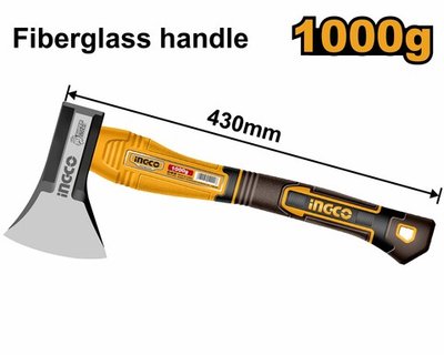 Топор с фибергласовой рукояткой 1000 гр. SUPER INGCO HAX0811000