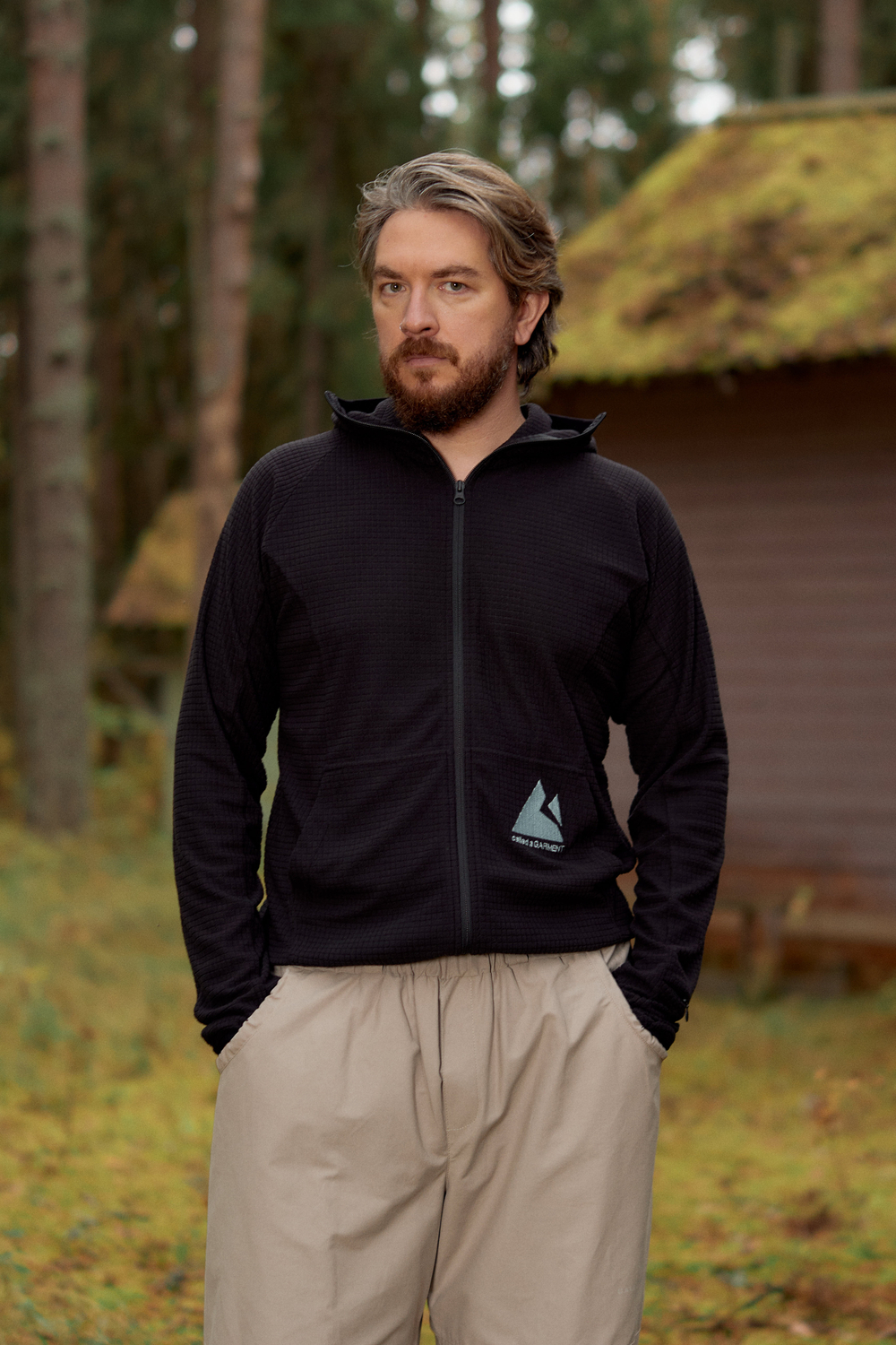 Худи Called a Garment Grid-Tex Hoodie "Jet Black"