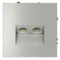 Розетка компьютерная двойная RJ45+RJ45 Cat 6 Voltum S70 Сталь VLS060205