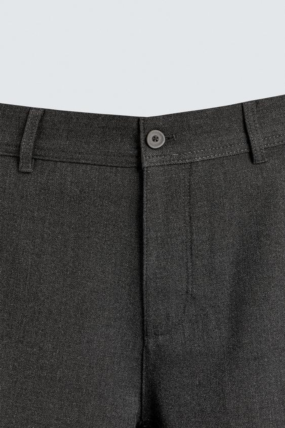 ZARA БРЮКИ ЧИНОС ИЗ КОМФОРТНОЙ РЕЛЬЕФНОЙ ТКАНИ, МАРЕНГО МЕЛАНЖ
