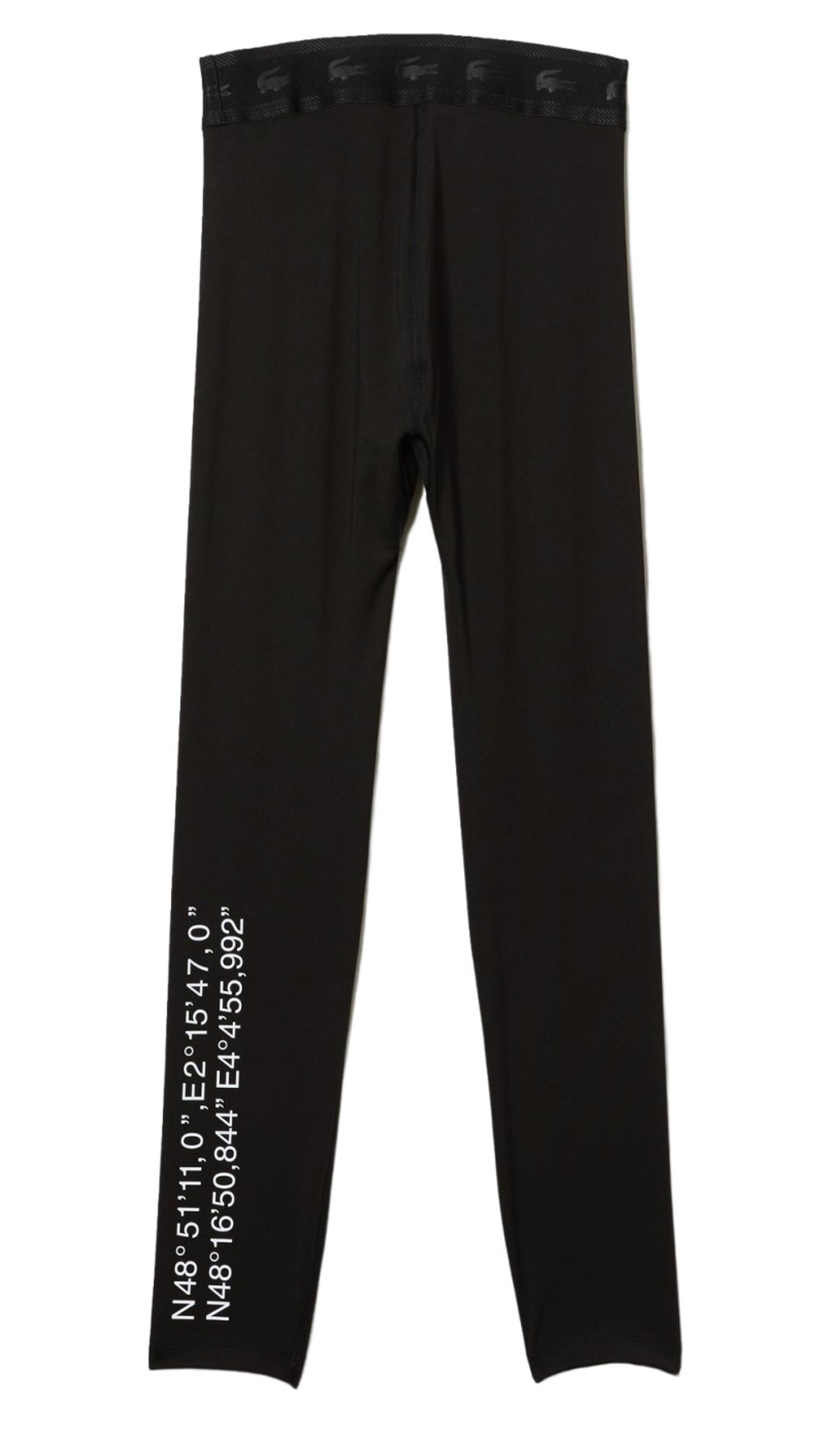 Leginsy Lacoste SPORT Prints And Inscriptions Leggings - черный