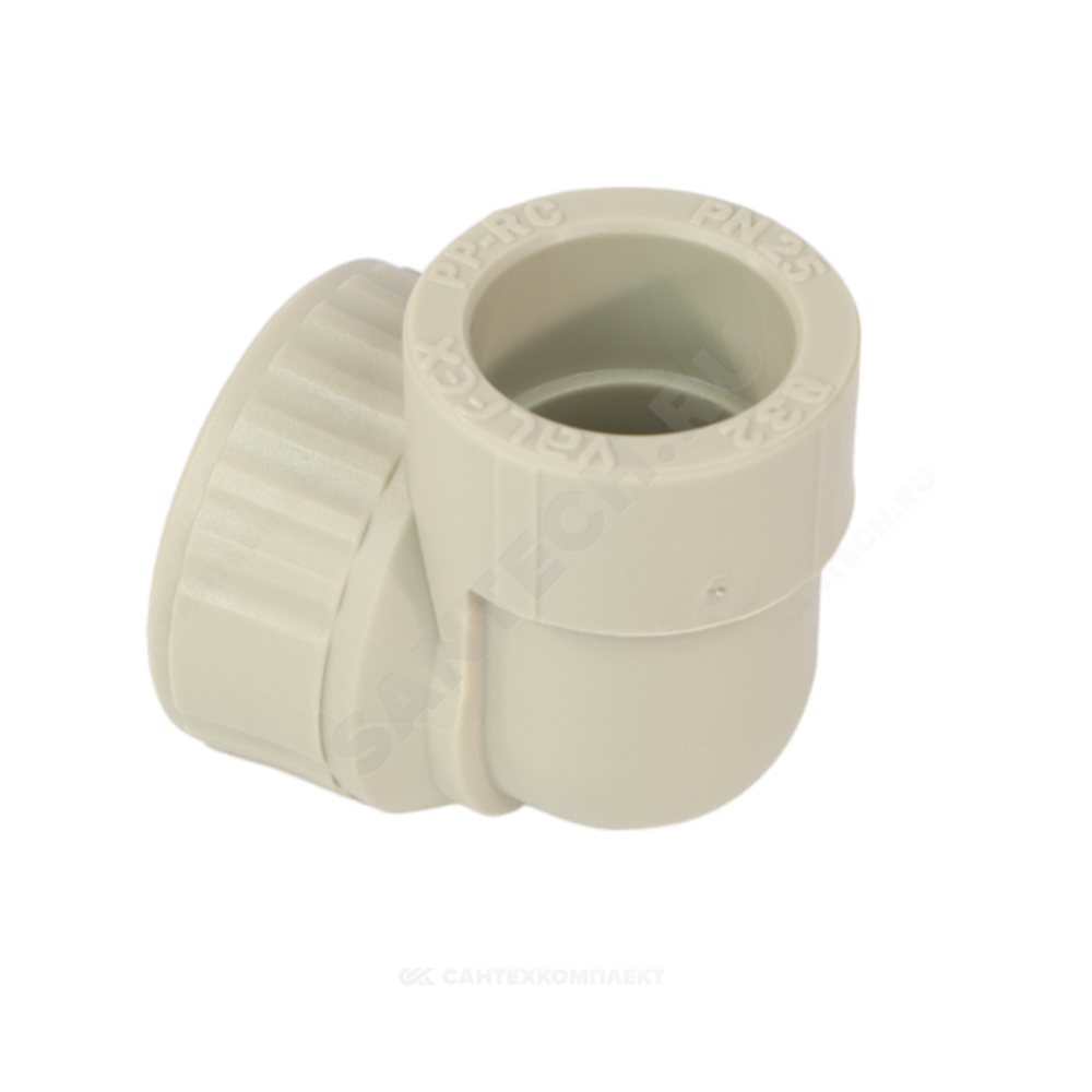 Угольник PP-R комбинированный серый Дн 25х1/2" ВР VALFEX 10125125Г