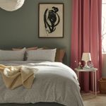 Комплект постельного белья IKEA AKERFIBBLA (ОКЕРФИББЛА), Двуспальный, Белый в клетку, 240x220, 50x80 см