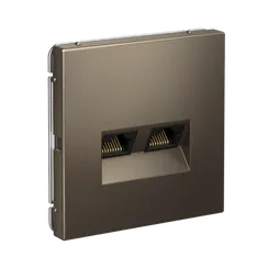 Розетка компьютерная RJ45 + RJ45, Cat 5e Systeme Electric ArtGallery Мокко GAL000685