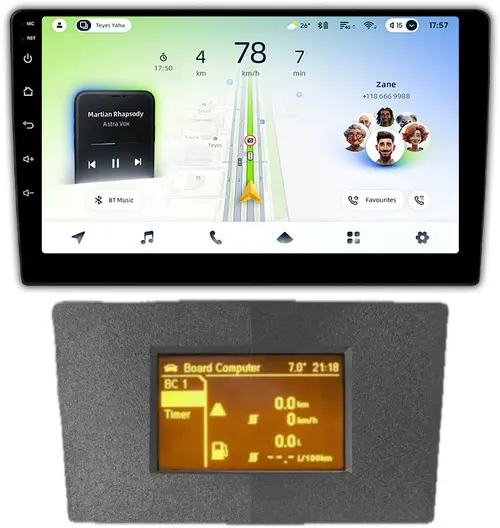 Магнитола для Opel Astra H (перенос БК вниз, серая) - Teyes CC4L монитор 9" IPS, Android 14, Быстрая, Snapdragon 662, CarPlay, 4G SIM-слот