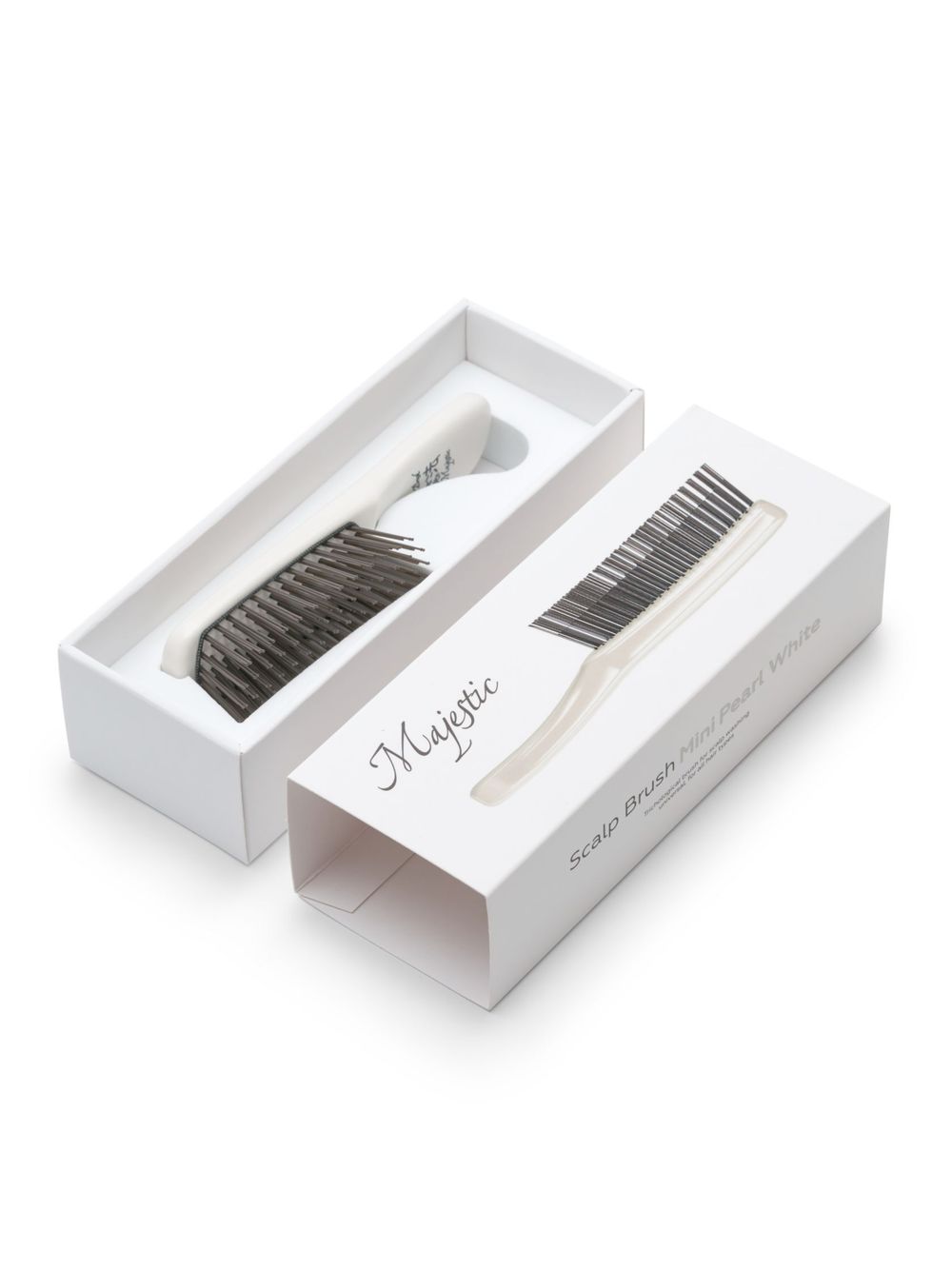 Расческа Majestic Scalp Brush белый жемчуг (дорожная версия)