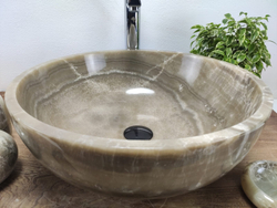 Раковина из оникса Bowl Grey BO-81041 45x45x17 из натурального камня