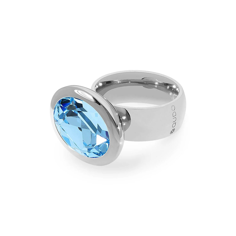 Кольцо Qudo TIVOLA big S aquamarine 19 мм 632005/19 BL/S размер 19