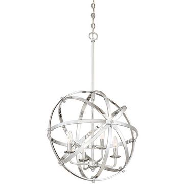 replica light Dias 4 Light 20 inch Chrome Orb Pendant Ceiling Light, Orb
