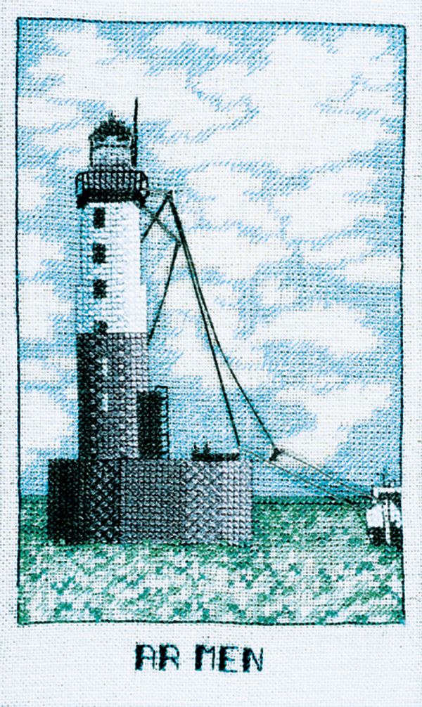 Набор для вышивания нитками Le Bonheur des Dames, Phare Ar Men (Маяк Ар Мен), 10,5х17,5 см
