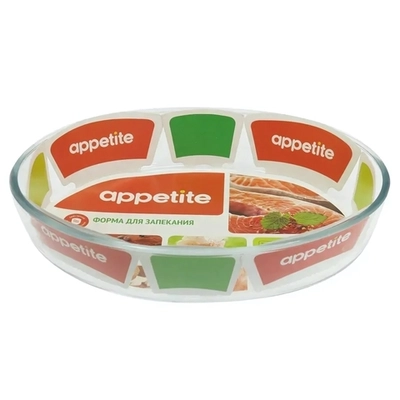 Форма стеклянная овальная 26x18x6см,6л ТМ Appetite