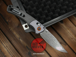 Нож Benchmade Crooked River Carbon A+++ GRAY Damascus