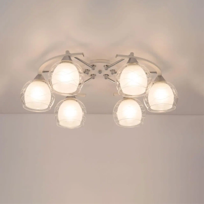 Citilux Буги CL157161 Люстра потолочная Белая Хром